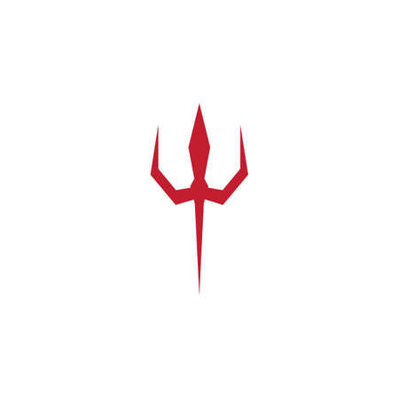 Trident devil Logo vector designのイラスト素材