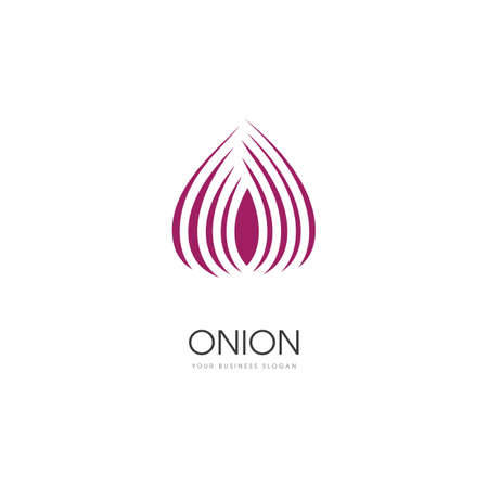 Onion on white background vector designのイラスト素材