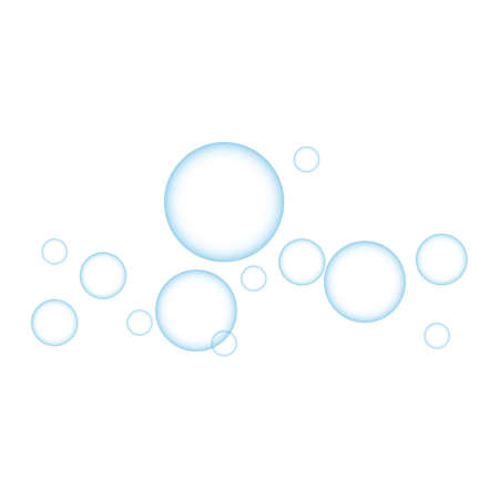 Natural realistic water bubble illustration vector designのイラスト素材