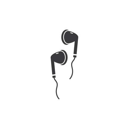 Headphone, earphone icon vector flat designのイラスト素材