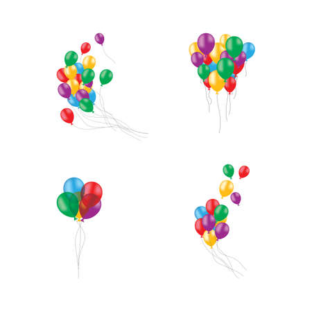 Realistic balloon illustration on white backgroundのイラスト素材
