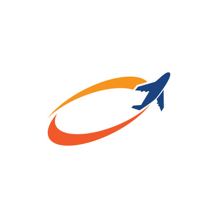 Air Plane illustration logo vector templateのイラスト素材