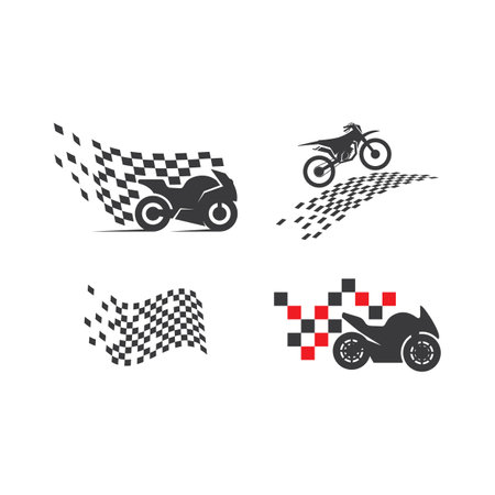 Illustration pour Motorbike sport logo design vector - image libre de droit