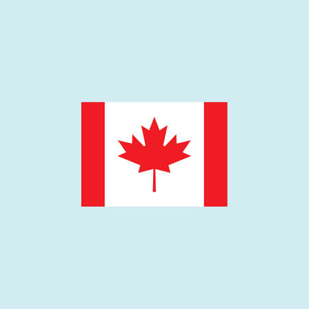 Canada flag flat design vectorのイラスト素材
