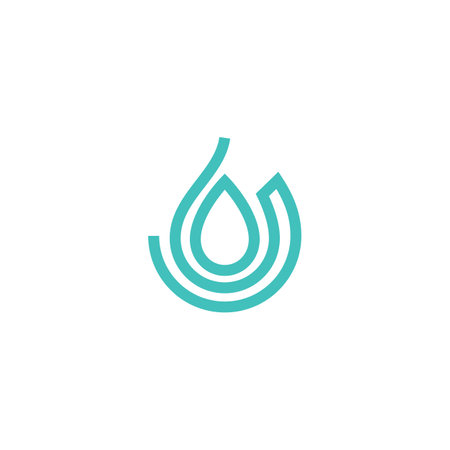 Water drop illustration logo vector designのイラスト素材