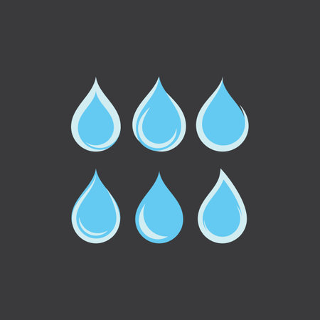 Water drop illustration logo vector designのイラスト素材