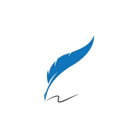 Feather ilustration logo vector templateのイラスト素材