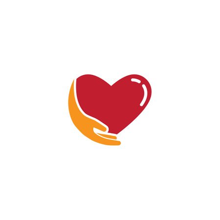 Love and hand icon vector illustration designのイラスト素材