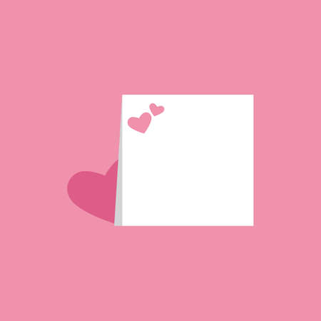 Love greeting cards on pink backgroundのイラスト素材