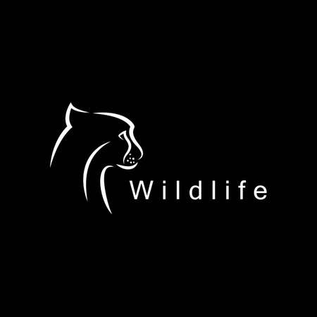 Tiger illustration logo template vector flat designのイラスト素材