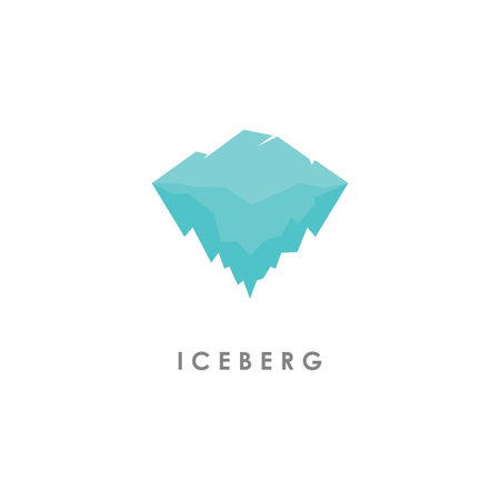Iceberg illustration logo vector designのイラスト素材