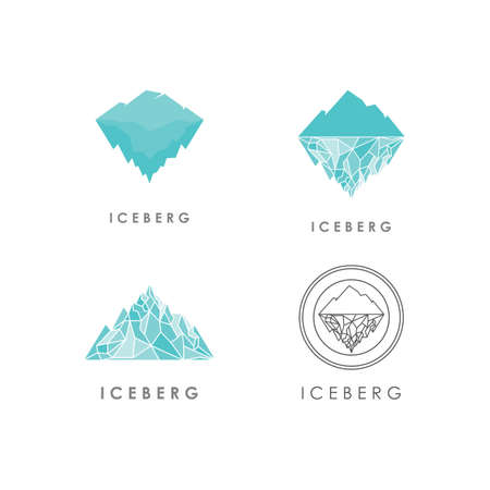 Iceberg illustration logo vector designのイラスト素材