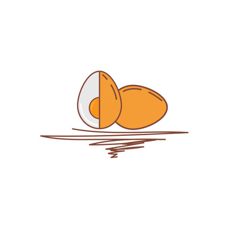 Egg illustration logo vector flat designのイラスト素材