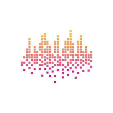 Sound wave music logo vector designのイラスト素材