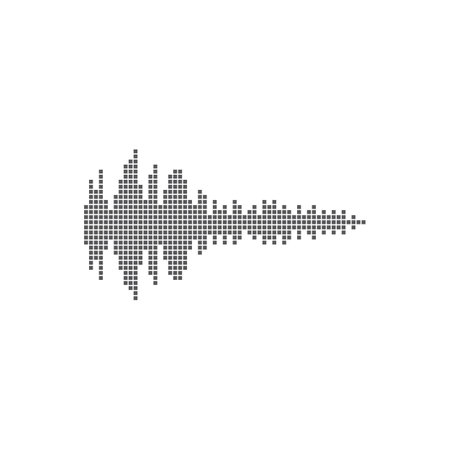 Sound wave music logo vector designのイラスト素材