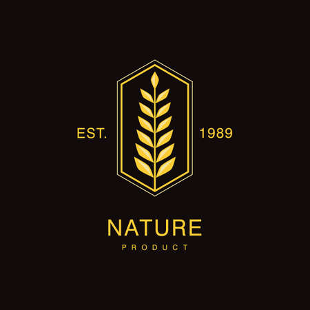 Wheat Logo template vector illustration designのイラスト素材