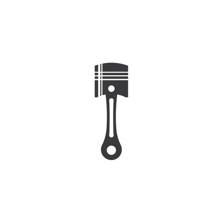 Piston auto service logo vector flat designのイラスト素材
