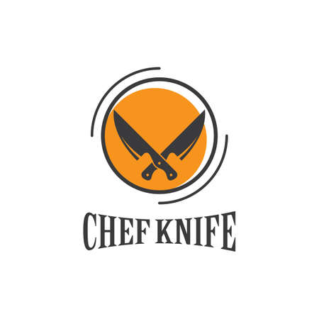 knife cooking chef logo illustration vector designのイラスト素材