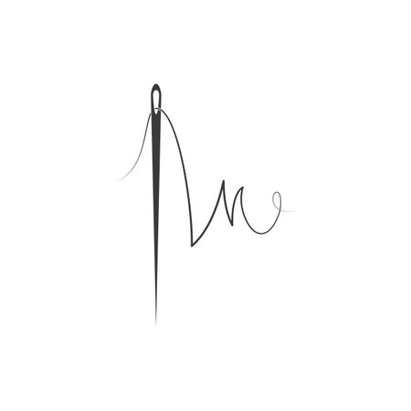 Tailor or textile logo vector flat designのイラスト素材