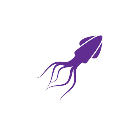 Squid fish illustration logo vector designのイラスト素材