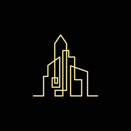 Modern City skyline vector illustration in flat designのイラスト素材