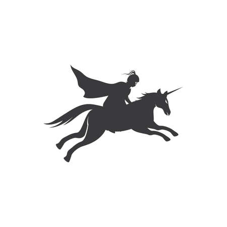 Horse knight hero logo vector designのイラスト素材