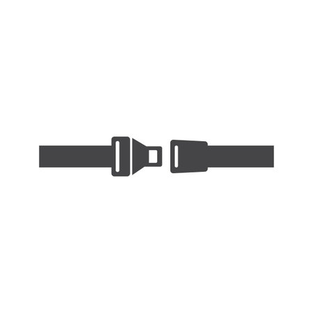 Seat belt icon flat design vectorのイラスト素材
