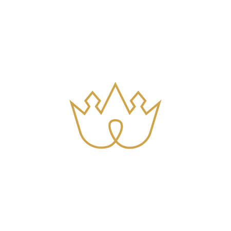 Crown illustration logo template vector designのイラスト素材