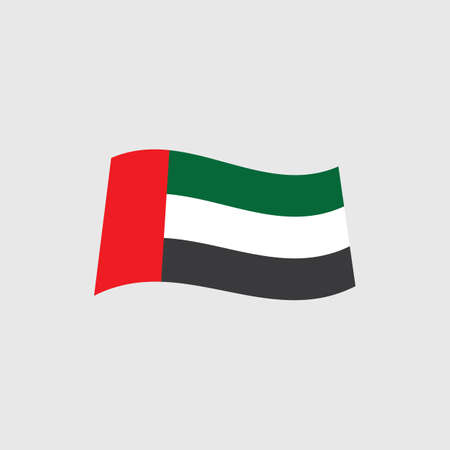 Uni emirate arab flag illustration vector flat designのイラスト素材