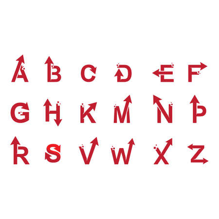 Arrow initial letter technology logo illustrationのイラスト素材