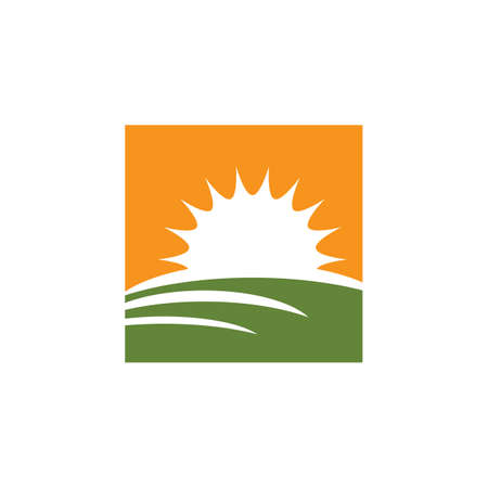 sun ilustration logo vector icon templateのイラスト素材