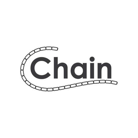Chain illustration logo vector designのイラスト素材