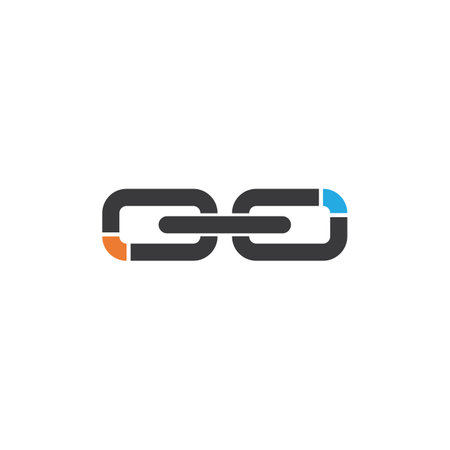 Chain illustration logo vector designのイラスト素材