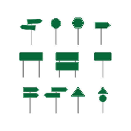 Road sign icon flat designのイラスト素材