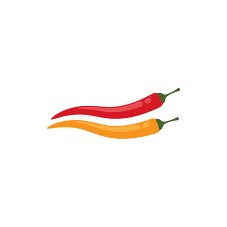 Red hot Chili illustration logo vector templateのイラスト素材