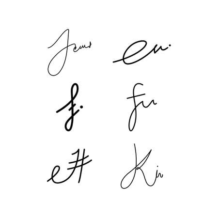 Signature symbol with initial letter designのイラスト素材