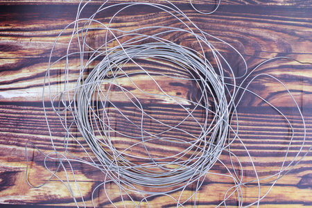 Silver roll wire steel tangled