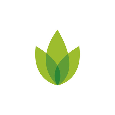 Green leaf illustration nature logo design