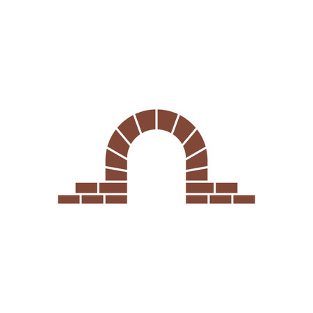 Brick bridge logo vector ilustration designのイラスト素材