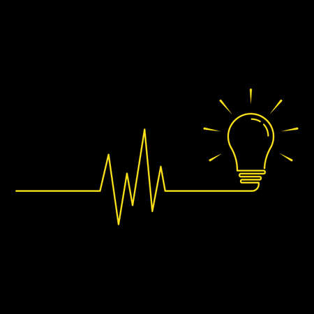 Bulb technology ilustration logo vector designのイラスト素材
