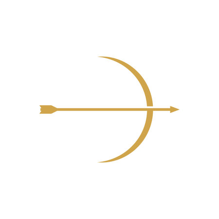 Archery logo vector illustration flat designのイラスト素材