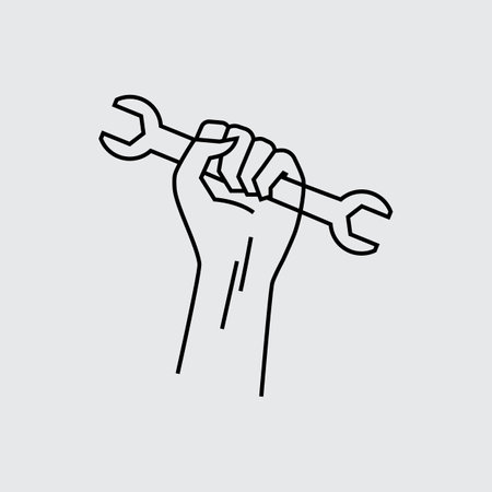 Happy labour day 1 may symbol and logo designのイラスト素材