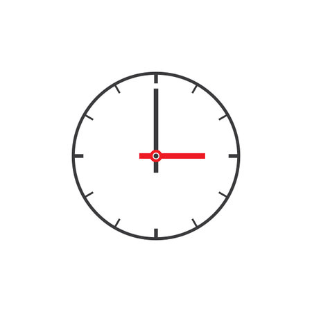 O'Clock icon flat design vector