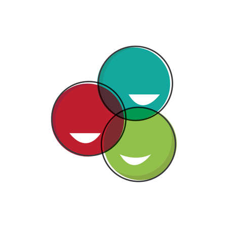 Community, network and social logo designのイラスト素材