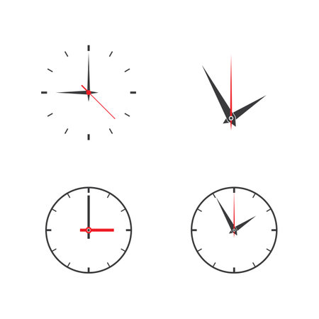O Clock icon flat design vectorのイラスト素材