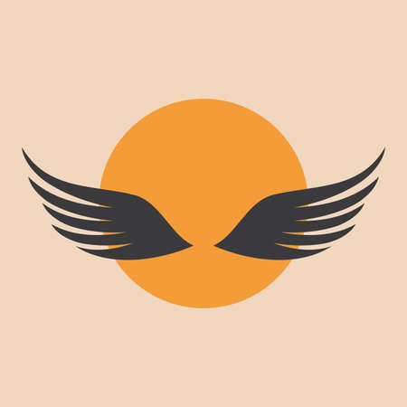 Wing illustration logo vector designの写真素材