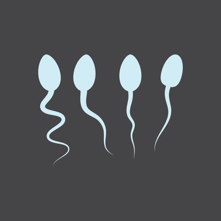 Sperm logo illustration vector flat design template