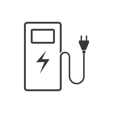 Electrical charging station icon vector flat designの写真素材