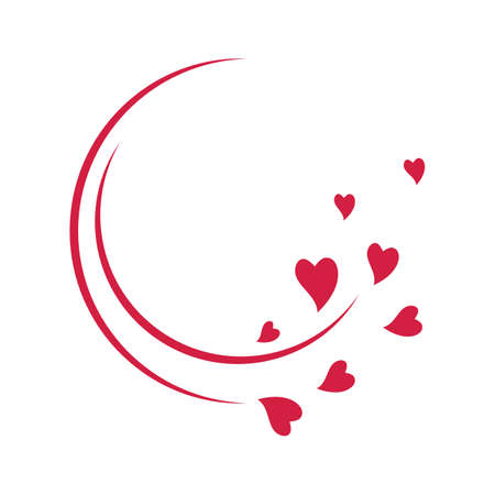 Love logo vector illustration flat design templateのイラスト素材