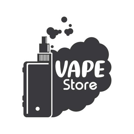 Vapor or vape logo illustration flat design templateのイラスト素材